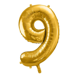 Balon de folie Cifra "9", aur