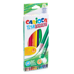 Creioane colorate Carioca Tita, care se șterg, 12 culori