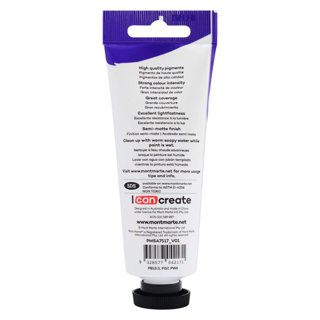 Vopsele Satin acril 75 ml, Cerulean Blue