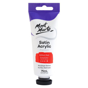 Vopsele Satin acril 75 ml, Brilliant Red