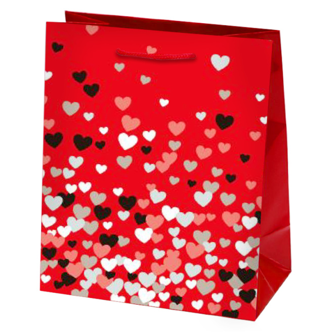 Pungă pentru cadouri Valentines, 26,4х32,4х13,7 (mix 24 buc)