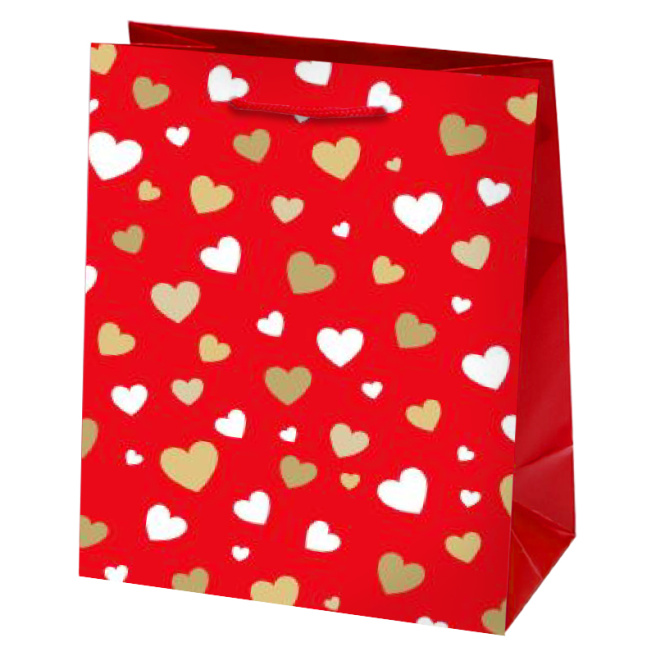 Pungă pentru cadouri Valentines, 26,4х32,4х13,7 (mix 24 buc)