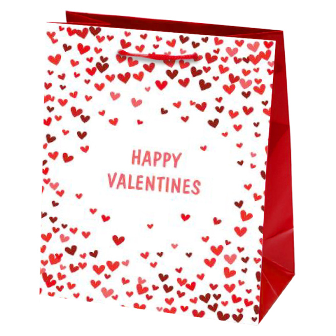 Pungă pentru cadouri Valentines, 26,4х32,4х13,7 (mix 24 buc)