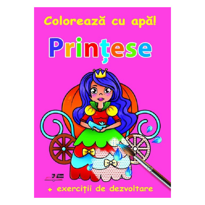 Colorează cu apă! Prințese + exerciții de dezvoltare