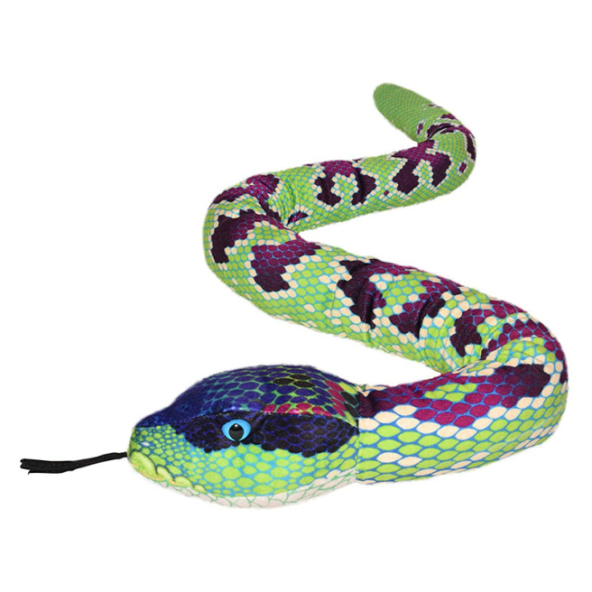Jucărie textilă Snakesss Șarpe verde-violet, 135 cm, Wild Republic