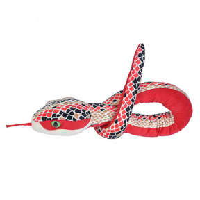 Текстильная игрушка Snakesss, красный/бежевый/черный 135 см, Wild Republic