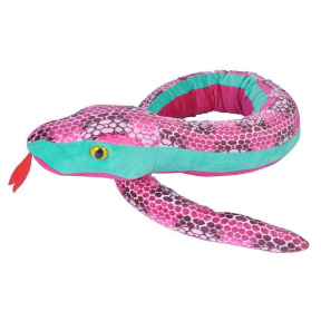 Текстильная игрушка Wild Republic Змея розовая/бирюзовая