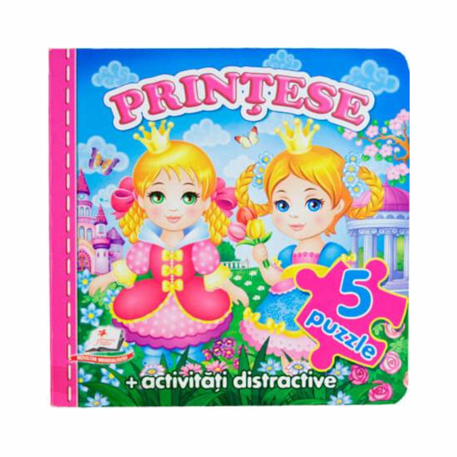 Carte cu puzzle. Prințese