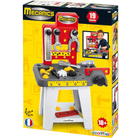Set de joacă Mecanics, Masă de lucru mică cu instrumente, Ecoiffier