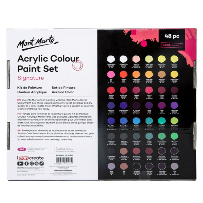 Набор красок акрил Colour paint 48 цветов х 36мл