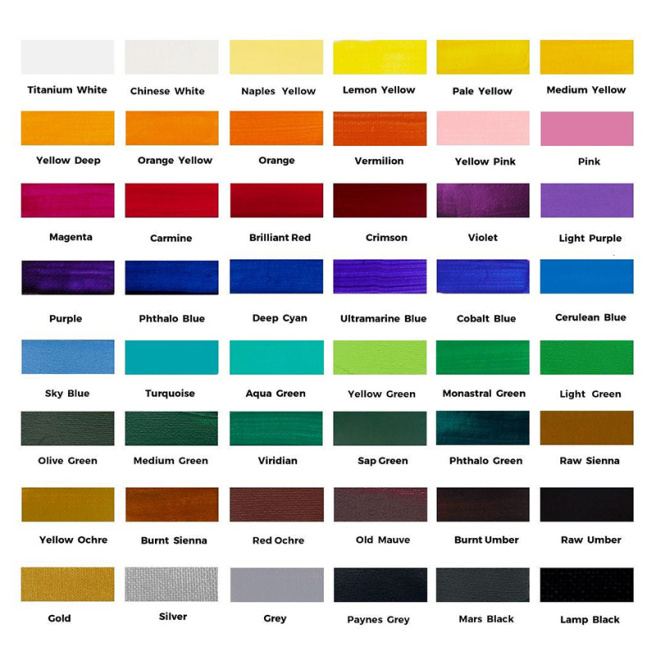 Набор красок акрил Colour paint 48 цветов х 36мл
