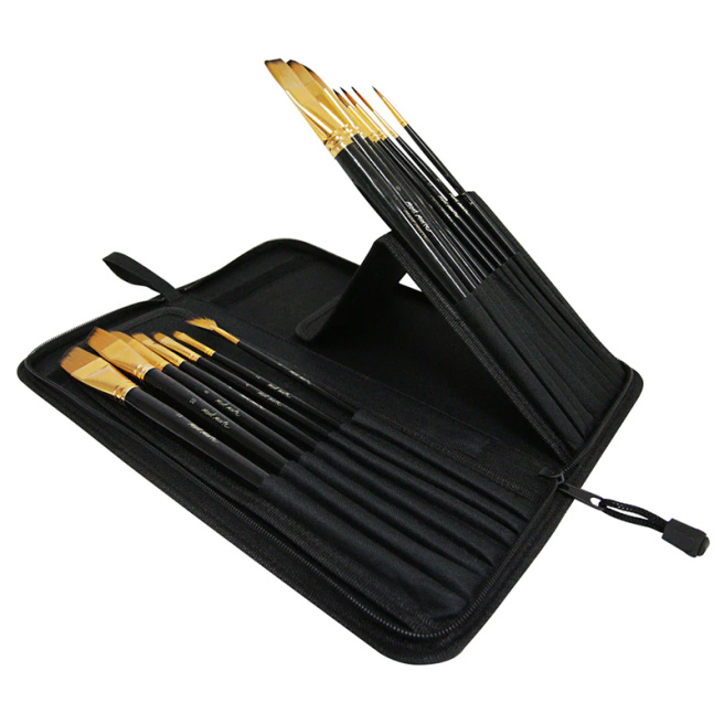 Набор кисточек в пенале, Studio, акрил, MIX, 15 штук