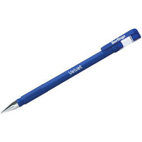 Ручка гелевая Berlingo "Velvet" 0,5мм, синяя,  прорезиненный корпус