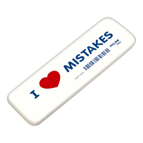 Radieră "I love mistakes", MILAN (per bucată)