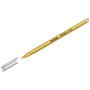 Ручка гелевая 0,8мм золото металлик, "Brilliant Metallic" Berlingo