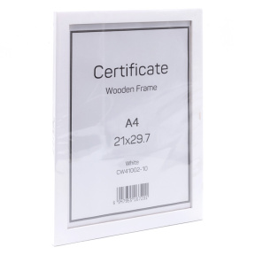 Фоторамка A4 деревянная, плоская 2 см, белая