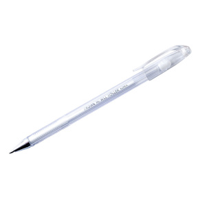 Ручка гелевая 0,8мм пастель белая, Crown "Hi-Jell Pastel"