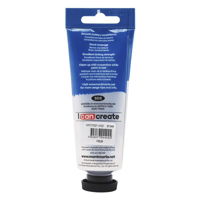Vopsele Oil Paint, de ulei, 75 ml albastru Ultramarine Blue