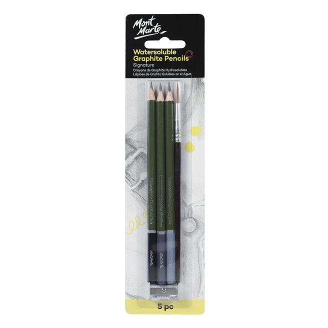 Set creioane grafit acuarelabile 5 bucăți