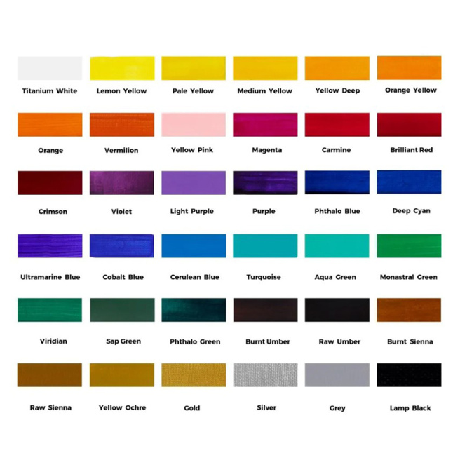 Набор красок акрил Colour paint 36 цветов х 36 мл