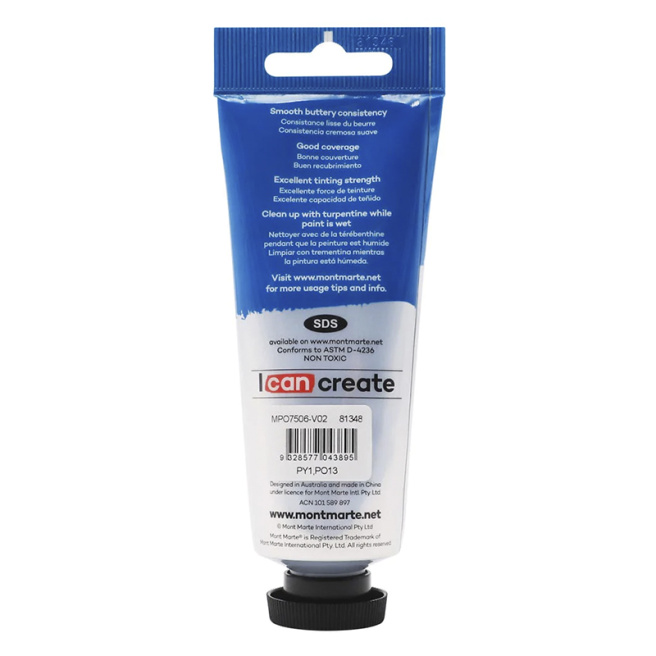 Vopsele Oil Paint, de ulei, 75 ml oranj Orange Yellow