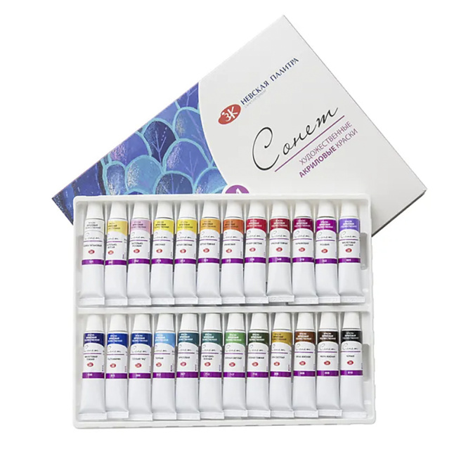 Set de culori acrilice Sonet 24 x 10 ml