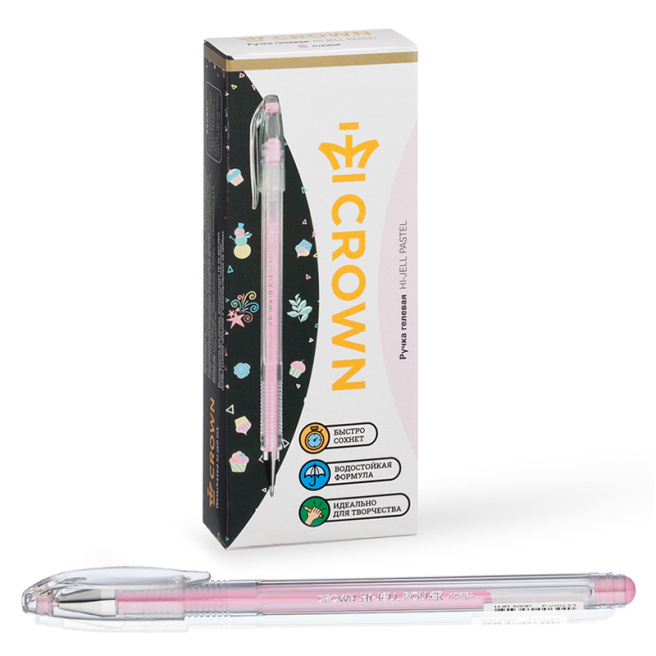 Pix gel Crown "Hi-Jell Pastel" roz pastel, 0,8mm