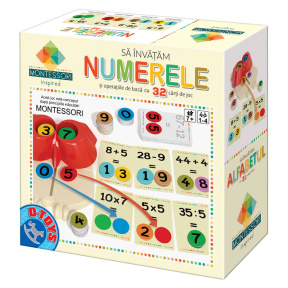 Настольная игра Montessori "Să învățăm numerele"