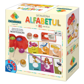 Joc de societate Montessori "Să învățăm alfabetul"