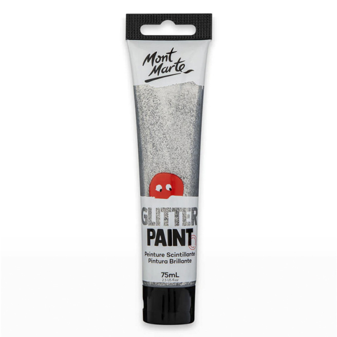 Vopsele Glitter cu luciu, 75 ml, Argint