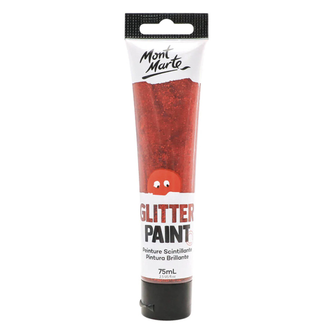 Vopsele Glitter cu luciu, 75 ml, Roșu
