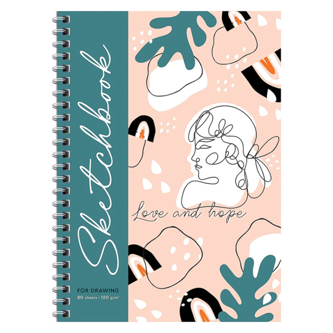 Sketchbook pe spirală А5 ArtSpace „Love and hope”