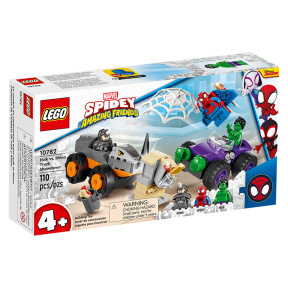 Constructor LEGO Marvel Confruntarea dintre Hulk și Mașina Rinocer