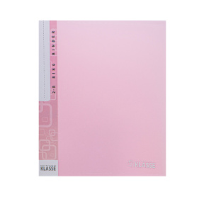 Папка пластиковая с 2 кольцами 30мм Klasse Pastel, светло-розовая