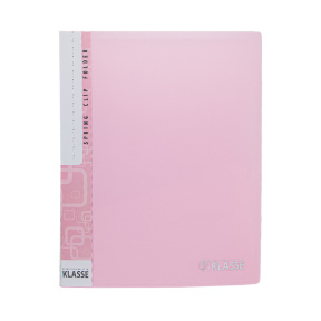 Папка Klasse Pastel с пружинным скоросшивателем, светло-розовая