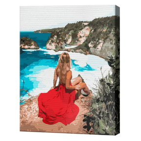 На обрыве, 40х50 см, картина по номерам