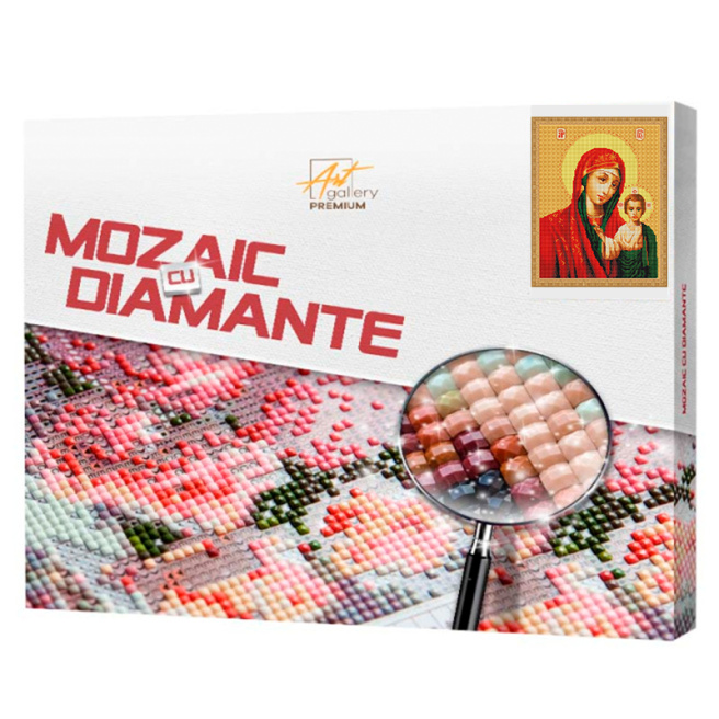 Икона Божией Матери Казанская, 40х50 см, алмазная мозаика