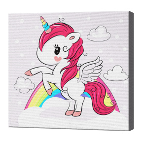 Unicorn, 20х20 cm, pictură pe numere