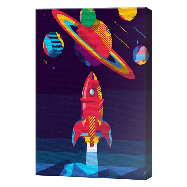 Călătorie spre planete, 20х30 cm, pictură pe numere