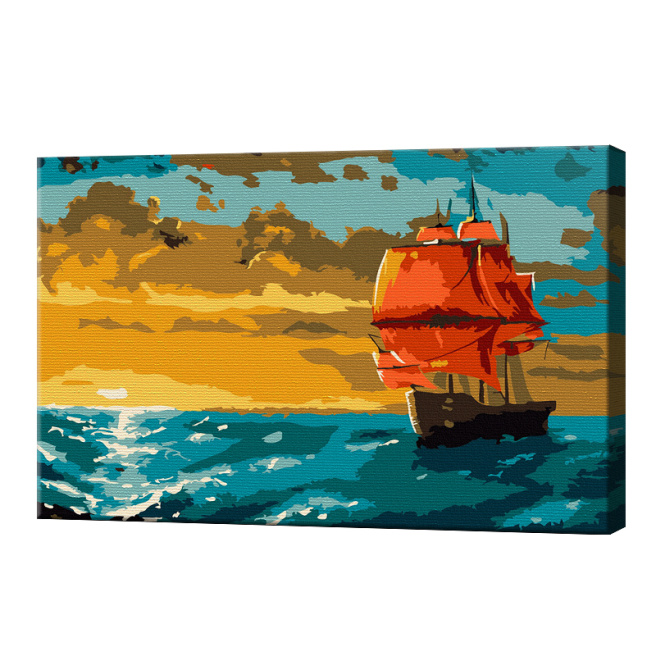 Pe valurile aventurilor, 20х30 cm, pictură pe numere