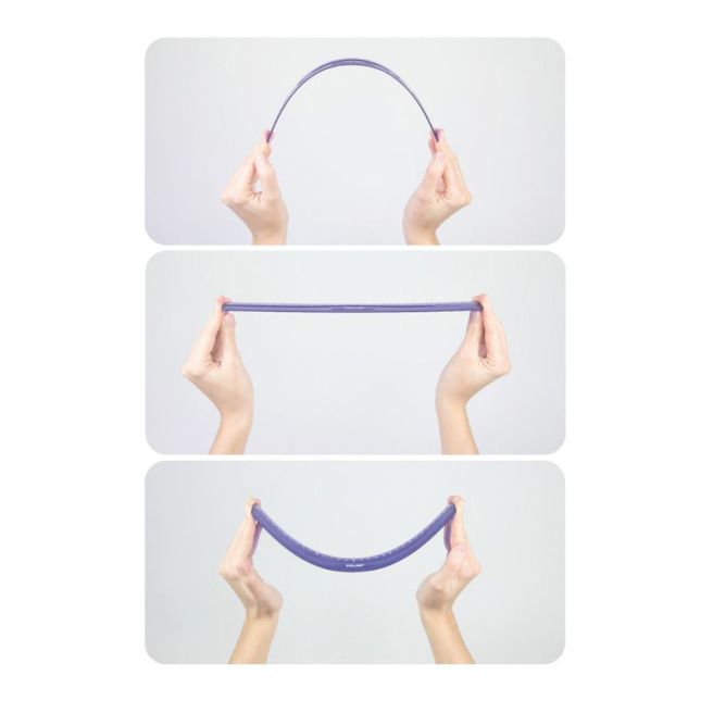 Set de rigle din plastic MILAN, 4 elemente, roz