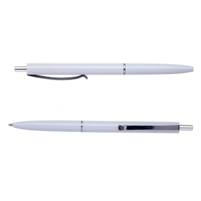 Ручка BUROMAX на кнопке COLOR 1 мм, белый корпус, синяя