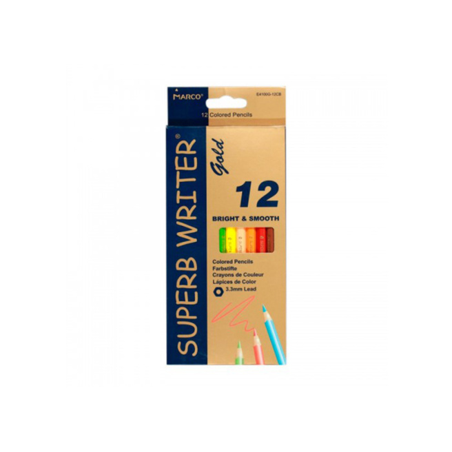 Набор цветных карандашей MARCO SuperbWriter Gold, 12 цветов