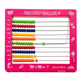 Счеты детские розовые