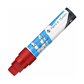 Marker acrilic Schneider Paint-It 330 15mm, dreptunghiular, roșu