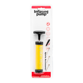 Pompă pentru minge cu set de ace, galben