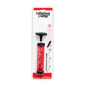 Pompă pentru minge cu set de ace, roșu