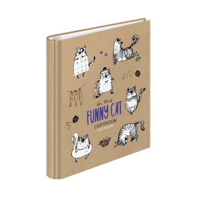 Caiet cu inele А5, 120 foi, copertă tare ArtSpace "Funny cats"