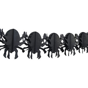 Girlandă de hârtie "Păianjeni negri" 4 m Halloween