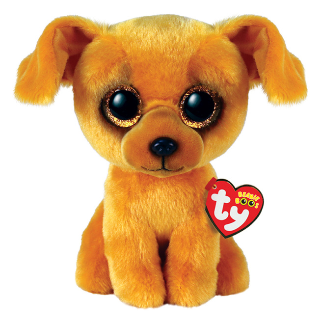 Jucărie moale Beanie Boos- Cățeluș cu pete maro Zuzu